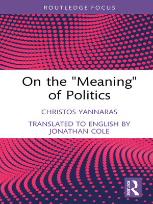 cover image of On the 'Meaning' of Politics